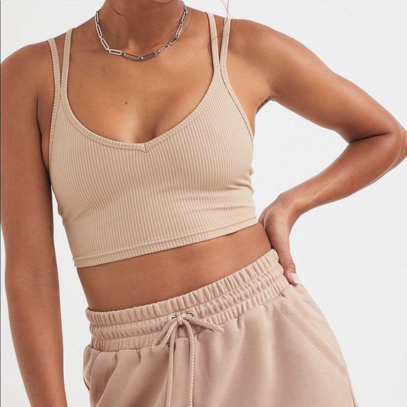 For Love And Lemons Tops - FOR LOVE & LEMONS Eva Crop Top-Latte- M